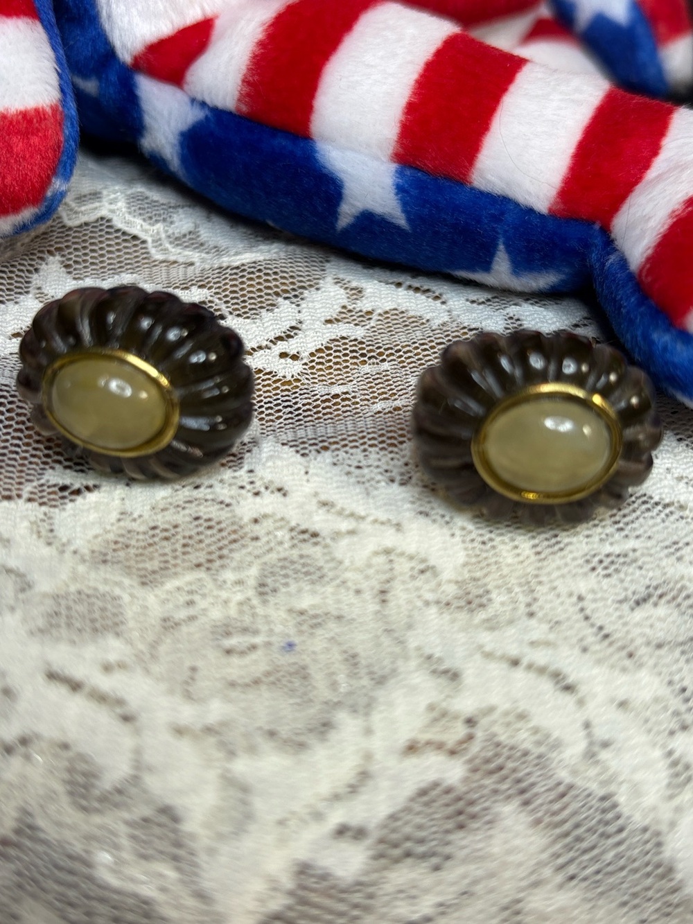 Fabrice Paris carved lucite Earrings vintage